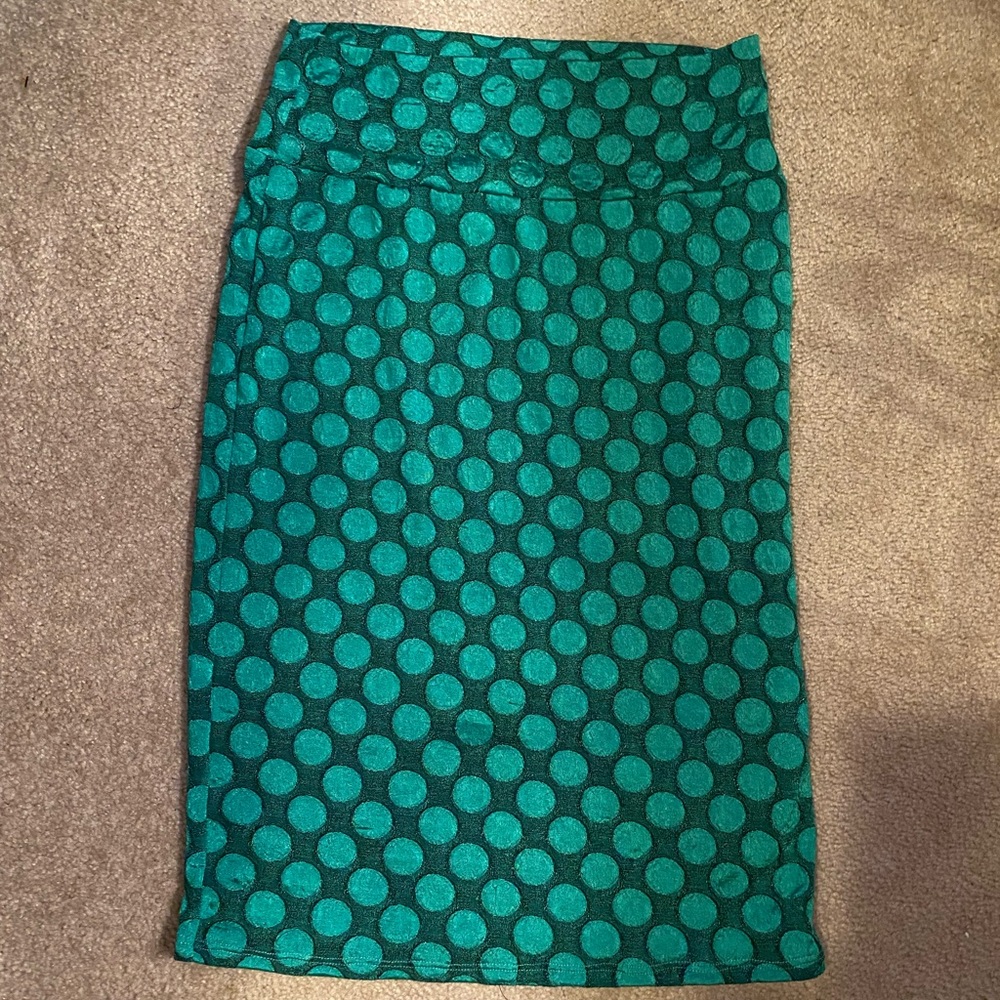 SOLD Lularoe NWT Cassie Green Skirt - Picture 2 of 2